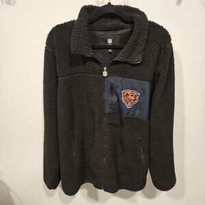 NFL Pro Line Chicago Bears Fleece Sherpa Zip Up Mens 2XL